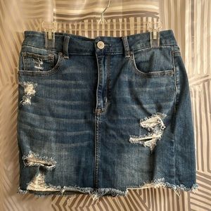 Denim mini skirt